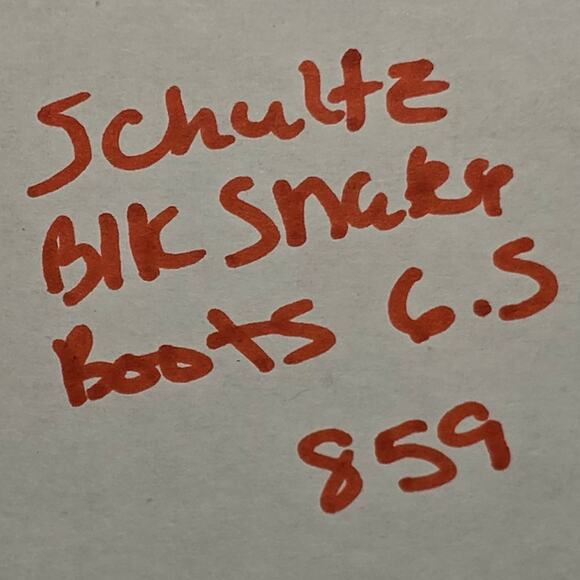 Schutz Marieta Boot in Crocco BLACK STUDDED GOTH GRUNGE COMBAT BOOTS SIZE 6.5 - Picture 10 of 10